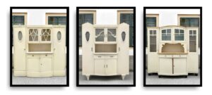 küchenschränke antik creme massivholz landhausstil vintage kredenz möbel