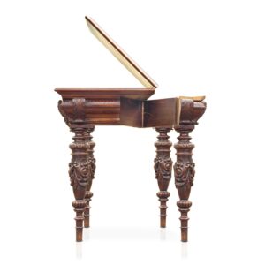 antique folding table 1860 walnut wood shipping