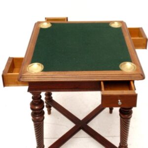 Spieltisch antiker Pokertisch Vintage