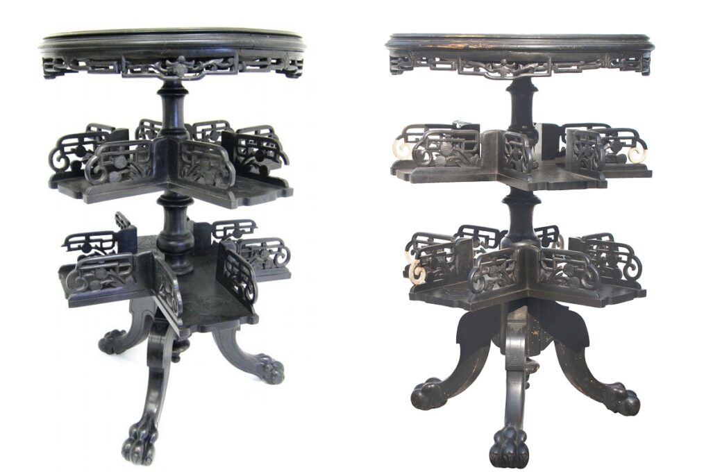 antike Tische restauriert Antiquitäten restaurieren fehlende Teile ergänzen Preis Restaurierung