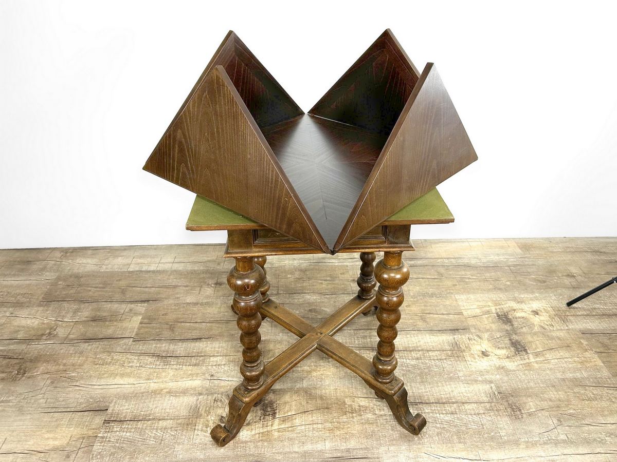 Beistelltisch antiker Spieltisch ausklappbar Historismus um 1880 Envelope Table