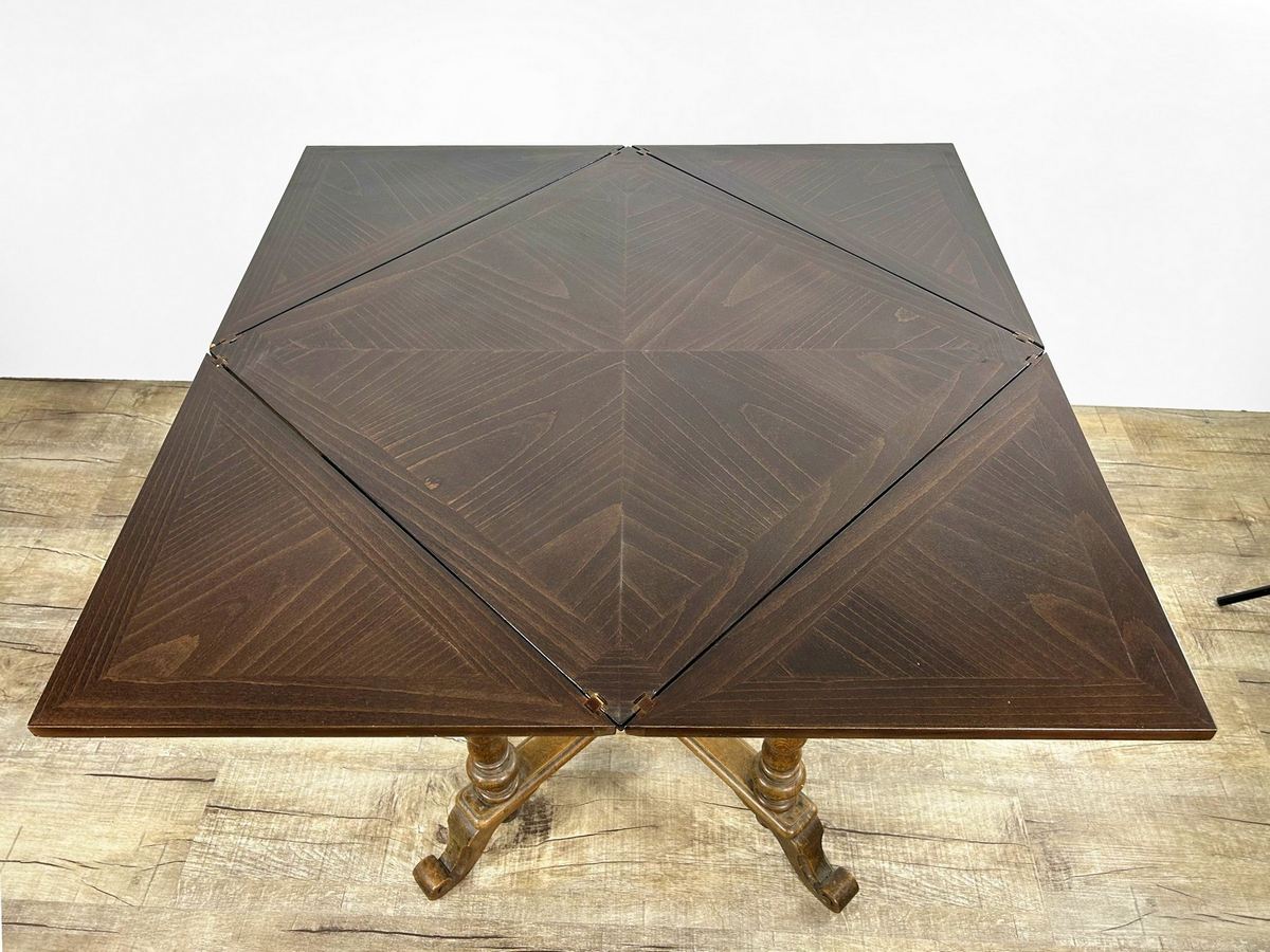 Beistelltisch antiker Spieltisch ausklappbar Historismus um 1880 Envelope Table