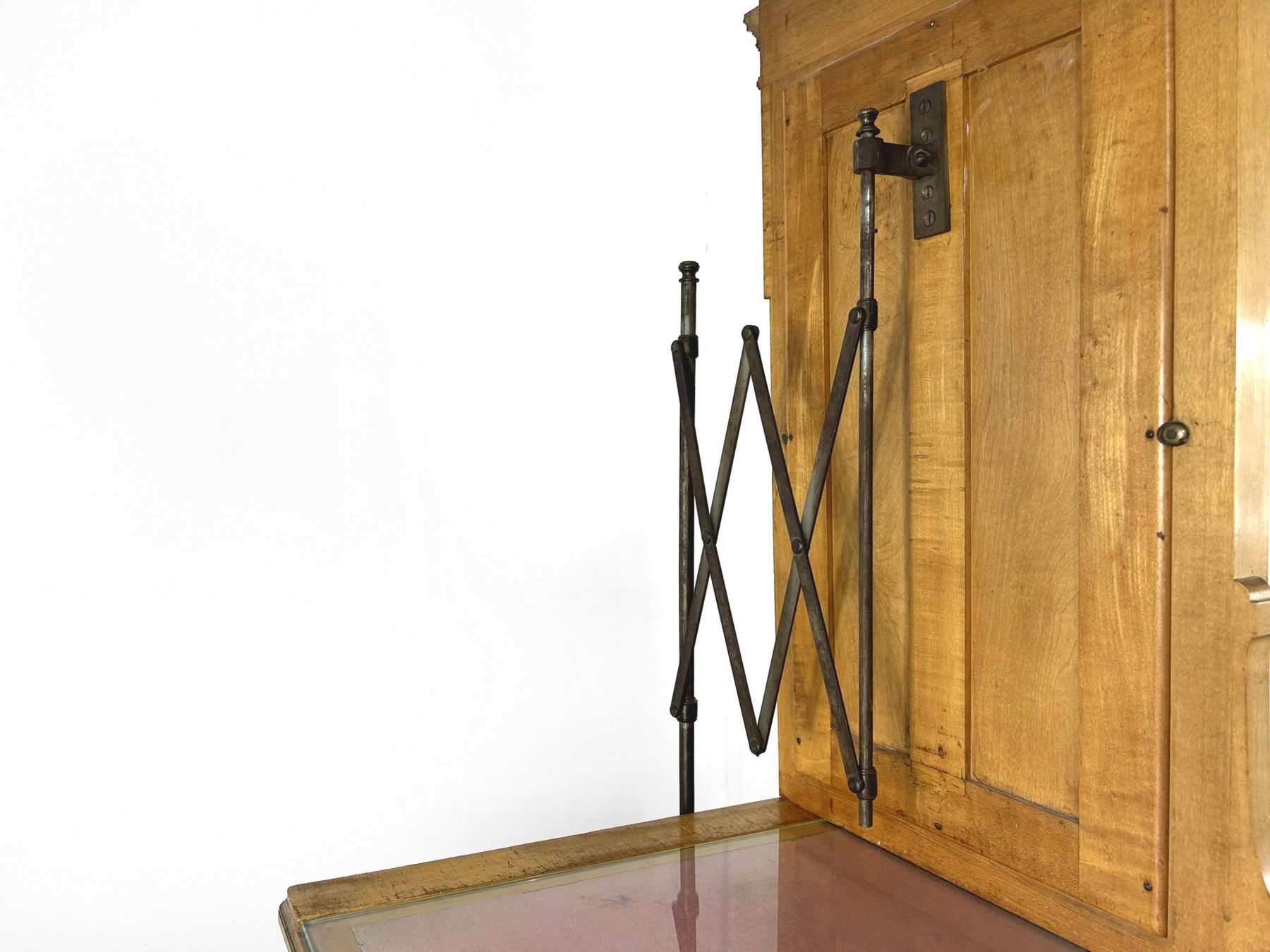 Frisiertisch antiker Schminktisch Gründerzeit Regal Sekretär mit Spiegel Pantograph Halterung Antiker Spiegelaufsatz der k.u.k. Hof-Möbelfabrik Ludwig Schmitt Originalzustand Patina