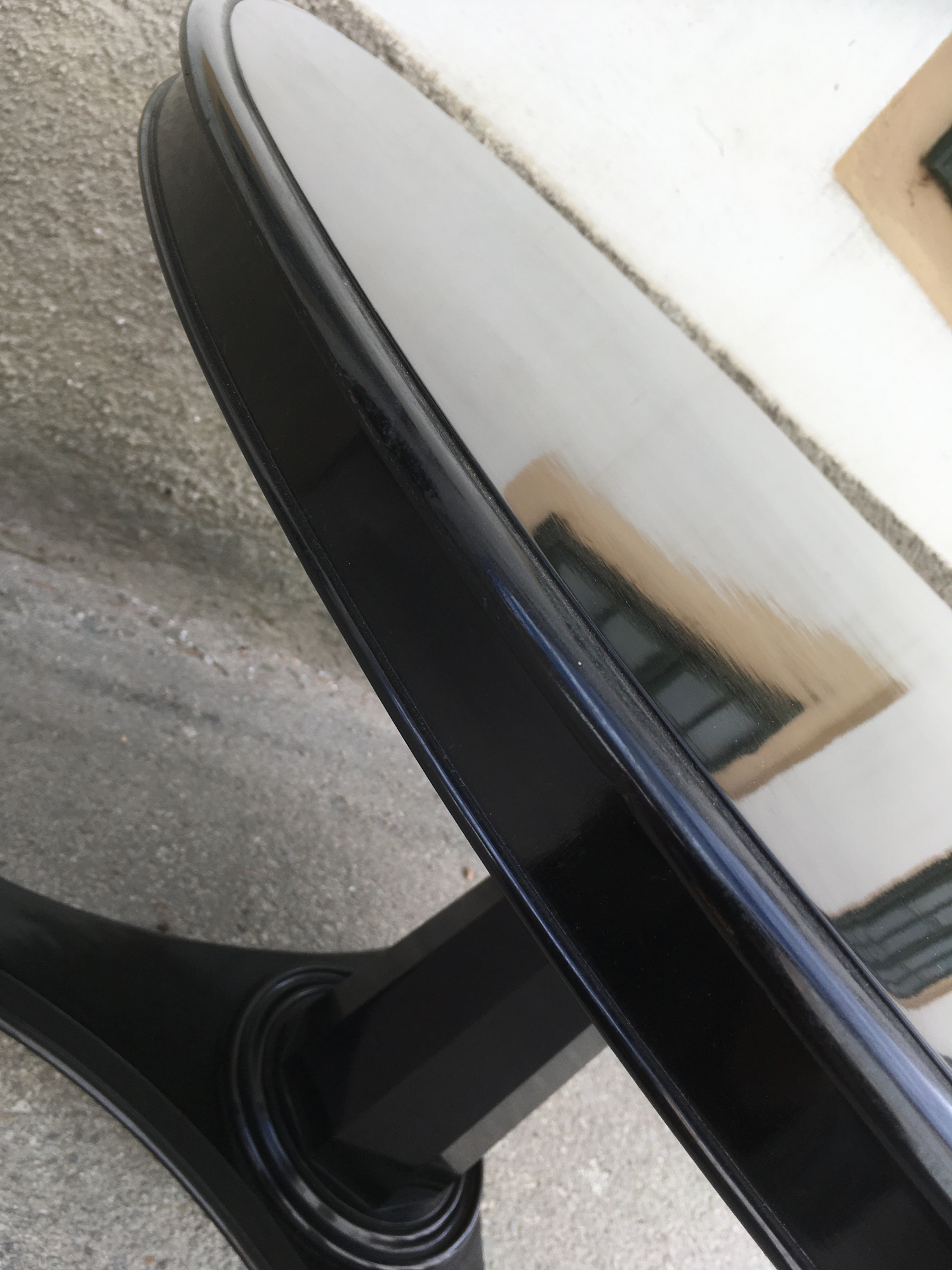 Tisch antik groß Esstisch restauriert Jugendstil Empire Biedermeier noir Schelllackpoliert Klavierlack