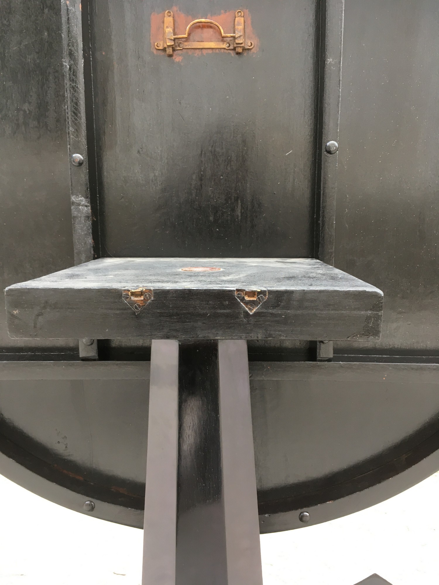 Tisch antik groß Esstisch restauriert Jugendstil Empire Biedermeier noir Schelllackpoliert Klavierlack